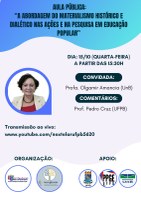 Cartaz aula pública materialismo