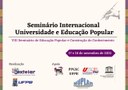 Banner Seminário Internacional Universidade e Educação Popular