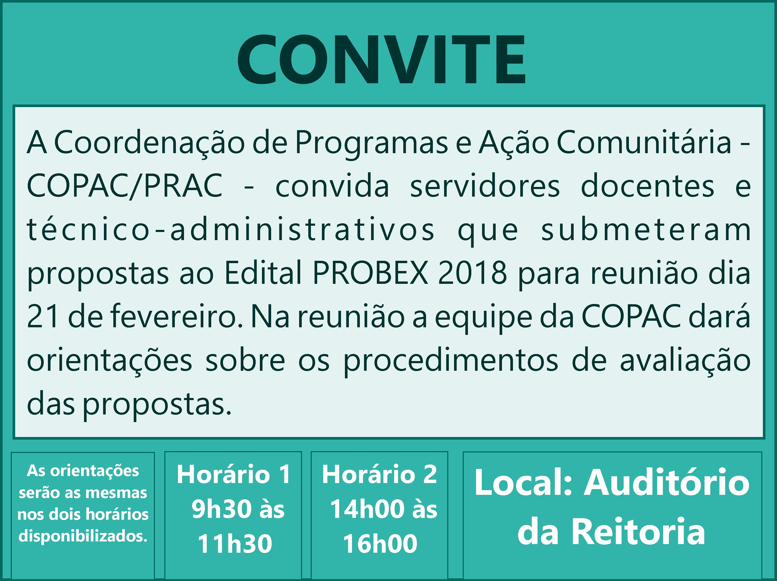 Reunião PROBEX 2018